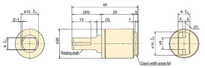 TRD-N1 Oil Vane Rotary Damper Size
